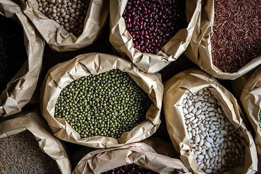 50 Foods Good For You - Bags of Grains and Legumes