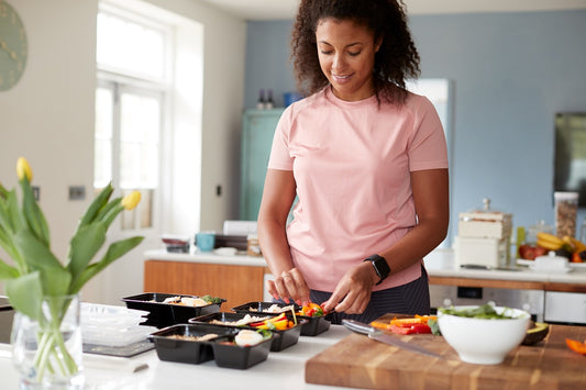 woman meal prep