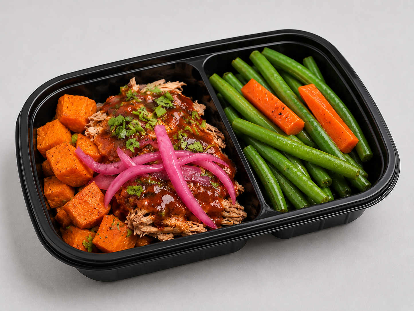 BBQ Pulled Pork with Sweet Potato