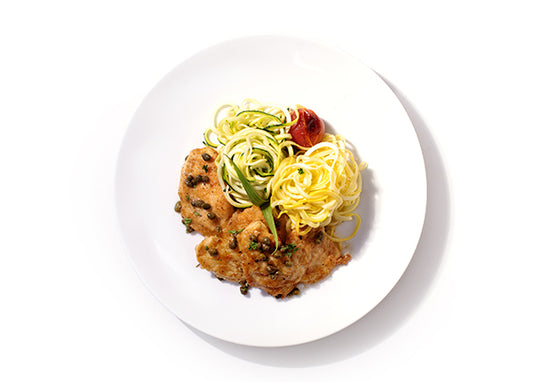 Chicken Piccata with Zucchini & Squash Noodles