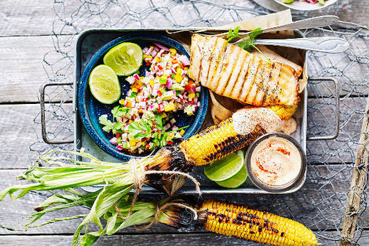 Fire Roasted "Street-Corn" Fish Taco Salad