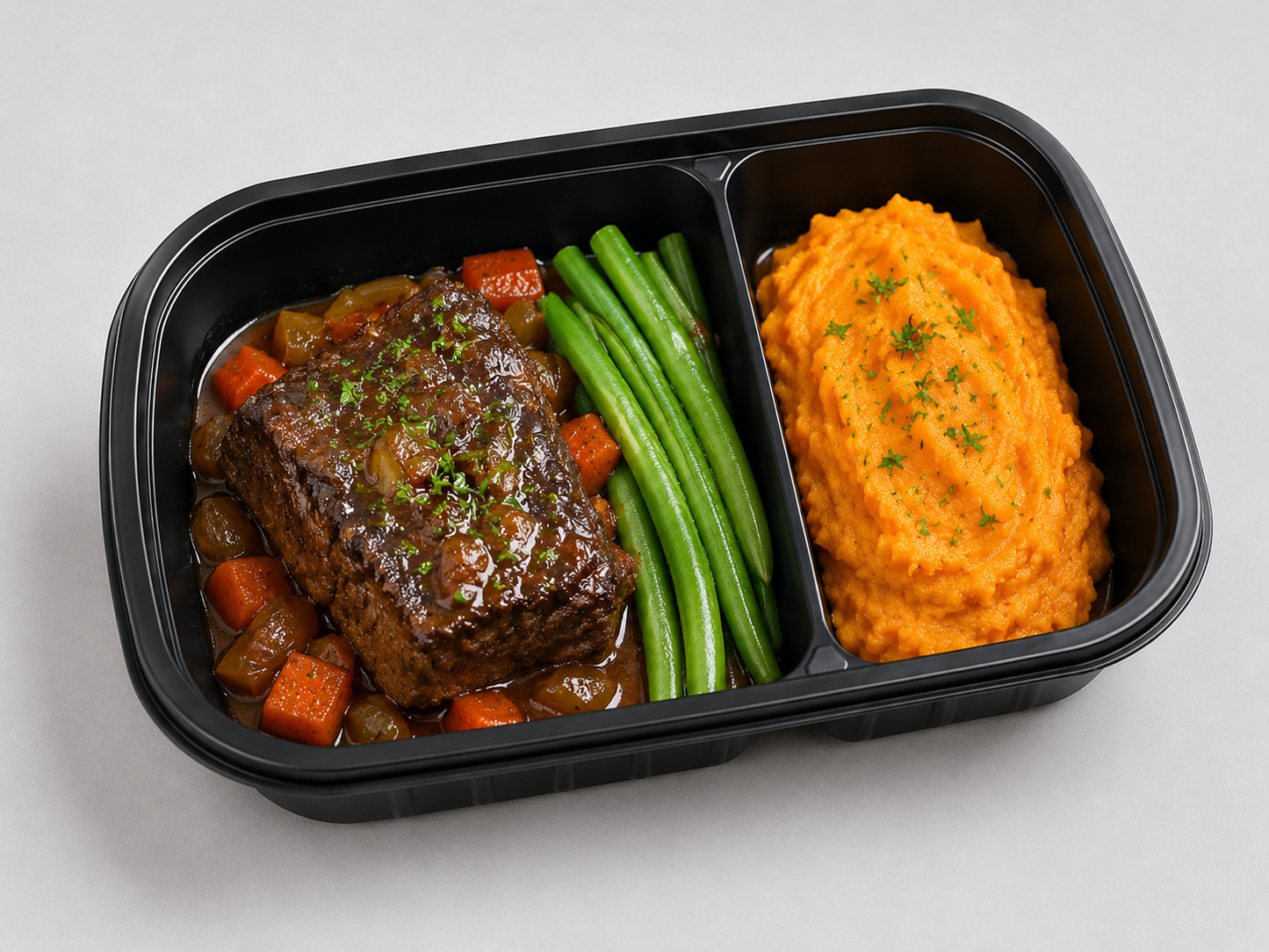 Braised Short Ribs with Sweet Potato Mash