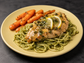 Chicken Piccata with Spaghetti Pesto