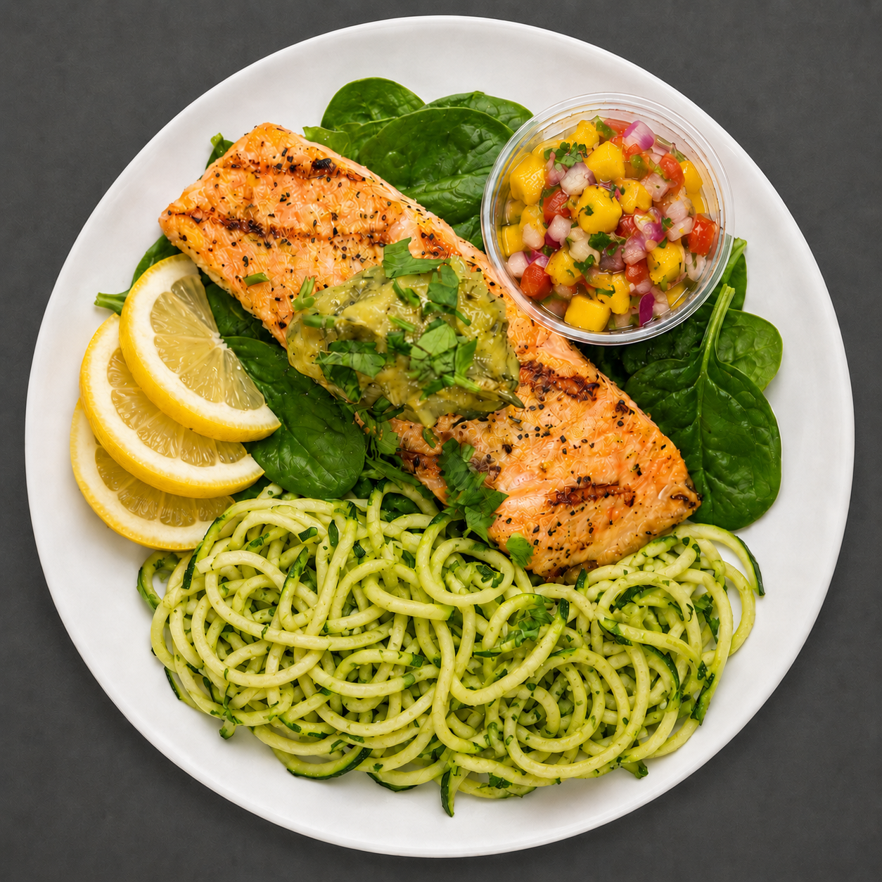 Grilled Salmon with Zucchini “Noodles" *NEW*