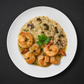 Jumbo Shrimp Scampi with Mushroom Risotto
