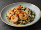 Jumbo Shrimp Scampi with Mushroom Risotto