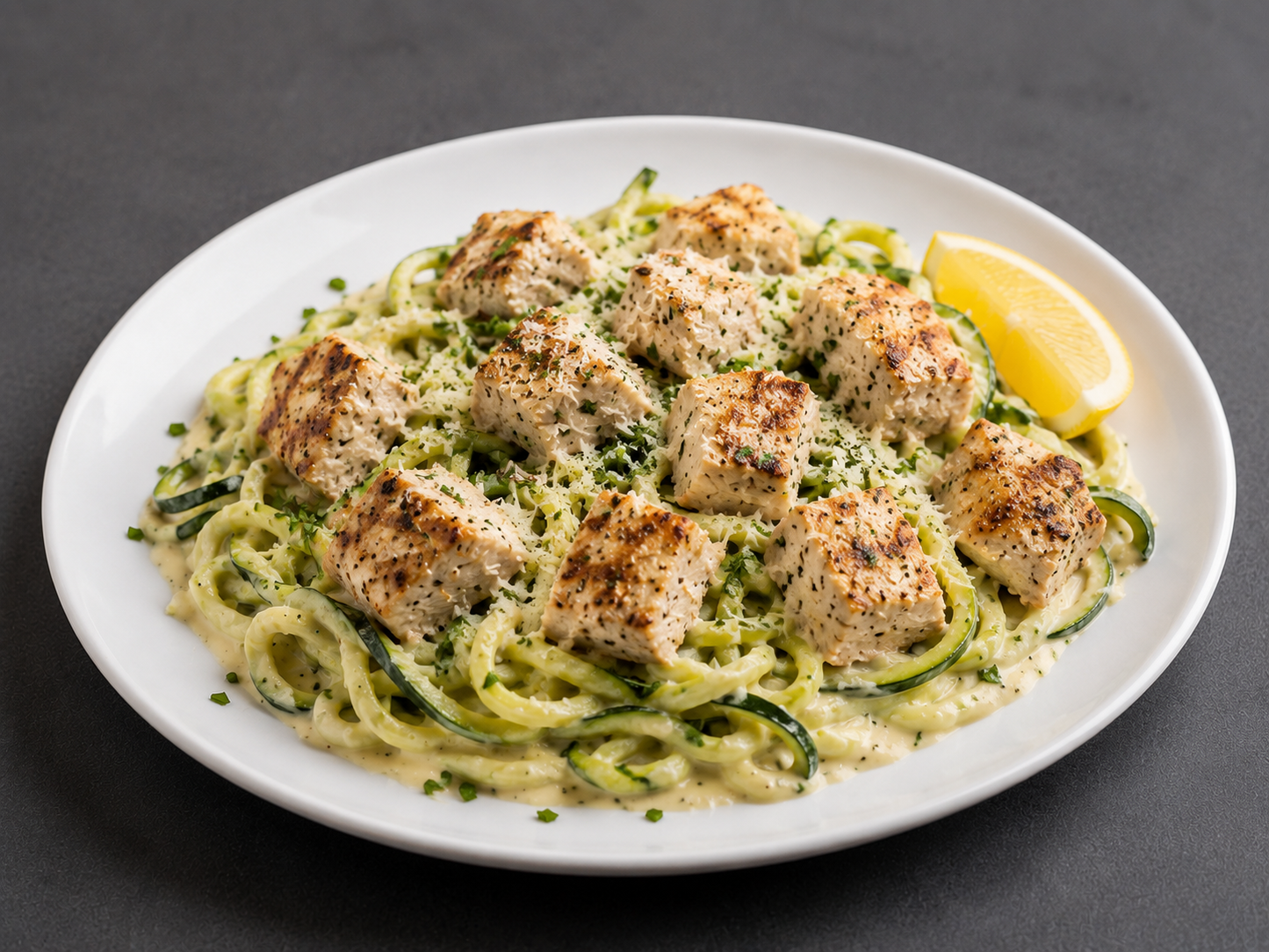 Low-Carb Chicken Alfredo & Zoodles