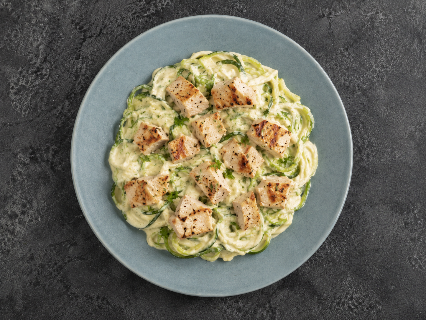 Low-Carb Chicken Alfredo & Zoodles