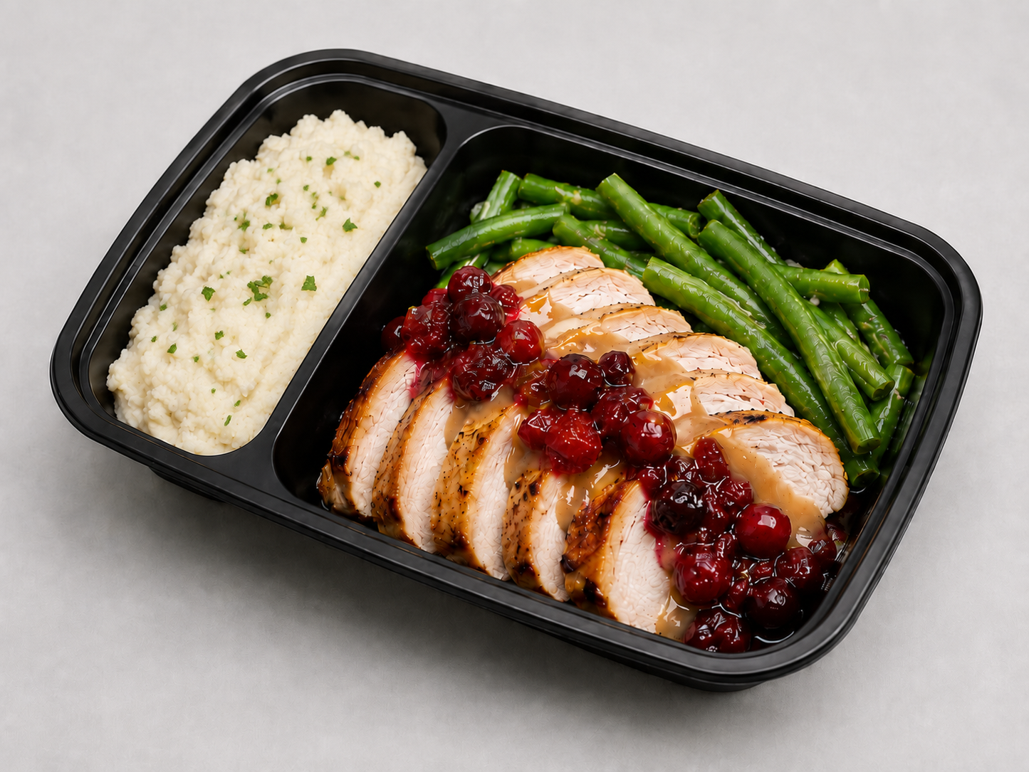 Oven-Roasted Turkey Breast with Rosemary Cauliflower Mash