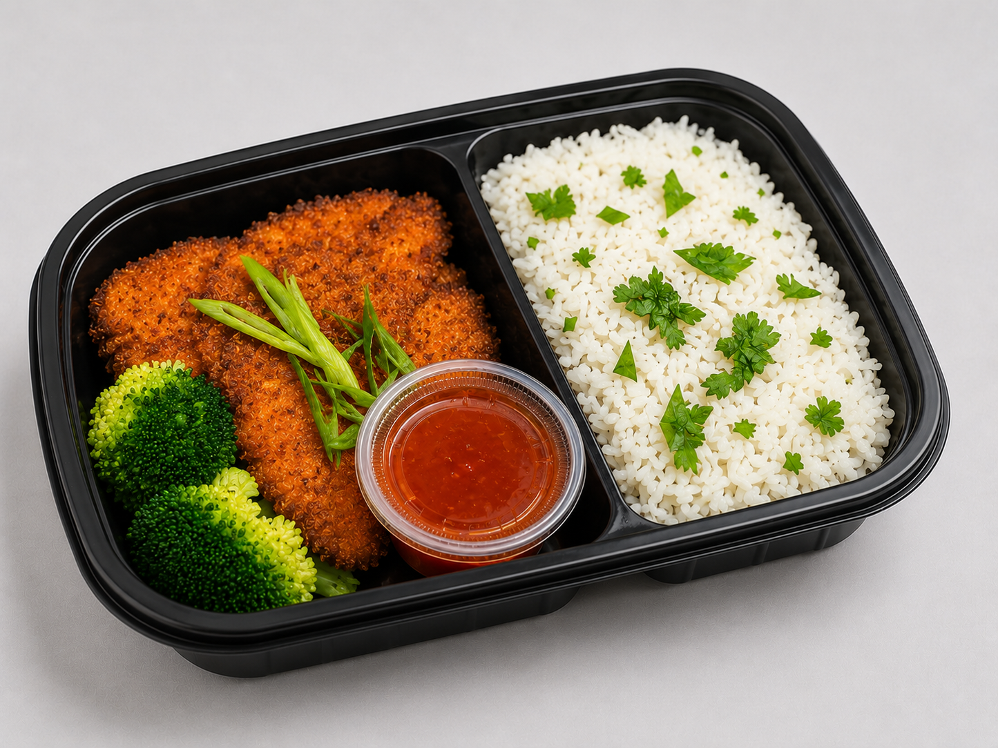 Chicken Katsu with Rice & Broccoli