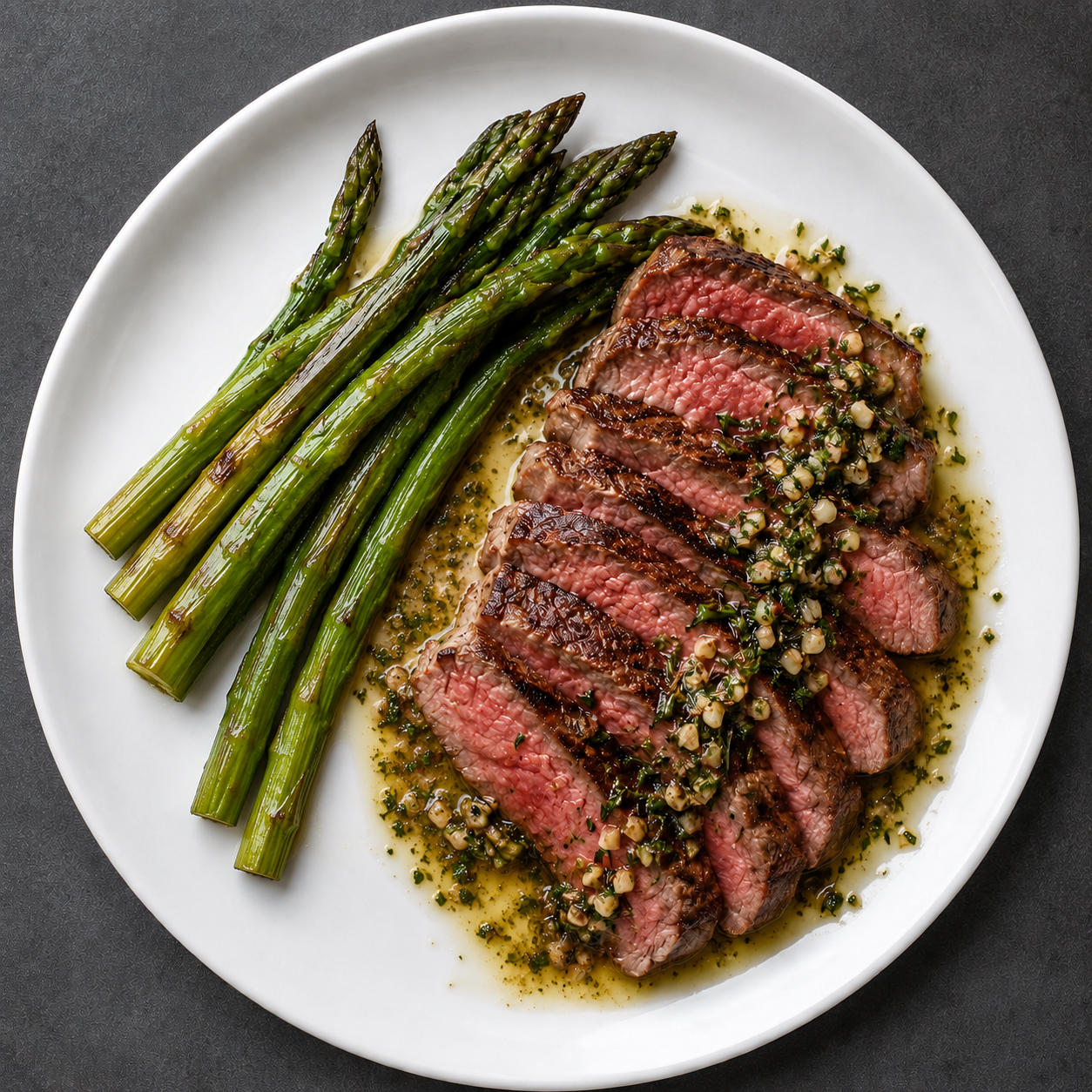 Steak with Garlic-Herb Butter
