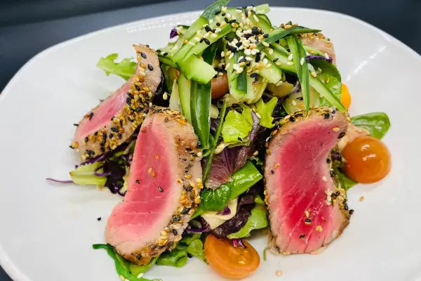Sesame Crusted Seared Ahi Tuna Salad Bowl