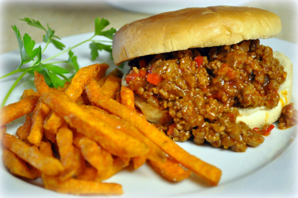 Sloppy Joe w/ GF Bun & Sweet Potato Fries *NEW*
